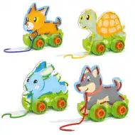 Quercetti: Montessori Schnürspiel Tiere 4er-Set