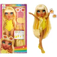 Rainbow High: Modische Anzieh-Puppe Sunny für den Strand mit Sonnenoutfit