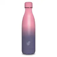 Rosa-lila doppelwandige Metallflasche 500ml