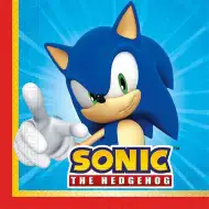 Sonic der Igel Papierserviettenset – 2-lagig, 33x33 cm, 20 Stück