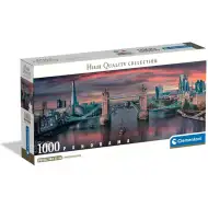 Sonnenuntergang auf der Themse HQC 1000-teiliges Panorama-Puzzle mit Poster - Clementoni