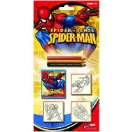 Spider-Man 3-teiliges Stempelset mit Buntstiften