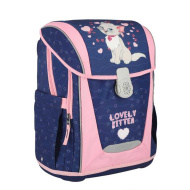 Spirit: „Lovely Kitten“ Schultasche/Rucksack mit Katzenmotiv und Magnetverschluss, 49 x 21 x 40 cm