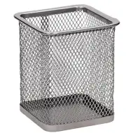 Spirit: Eckiger Metall-Schreibtisch-Organizer 8x8x10cm