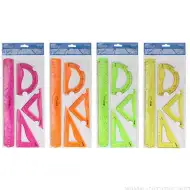 Spirit: Flexibles 4-teiliges Lineal-Set in verschiedenen Farben