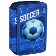 Spirit: Football Blue dreistöckiges gefülltes Federmäppchen
