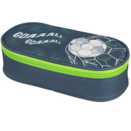 Spirit: Goal ovales Federmäppchen mit Fußballmuster 20x10x6cm