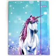 Spirit: Little Dream Einhorn-Muster Gummibandmappe in A4-Größe