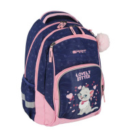 Spirit: Lovely Kitten mit 3D‑Motiv, abgerundete Schultasche/Rucksack, 34 x 26 x 44 cm