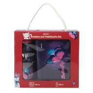Spirit: Lunchbox- und Trinkflaschen-Set mit Schmetterlingen