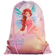 Spirit: Magic Fantasy Turnbeutel mit rotem Haarfee-Muster, Sportbeutel 33x47cm