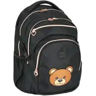 Spirit: Masha Bär schwarze, abgerundete Schultasche, Rucksack 46x31x21cm