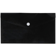 Spirit: Schwarze Dokumentenmappe mit Druckknopfverschluss, 235 x 115 mm