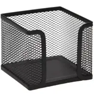 Spirit: Schwarzer Metallgitter-Notizblockhalter 10x10cm
