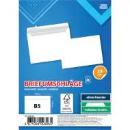 Spirit: Weiße Umschläge B5 25x17cm 25er-Pack