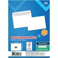 Spirit: Weißer Umschlag B6 17,6x12,6cm 25er-Pack