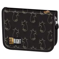 St.Right Golden Cats aufklappbares Federmäppchen PC03 20,5x14x3,5 cm