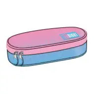 St.Right Pink Blue Gradient ovales Federmäppchen PC01 23x9,5x6 cm