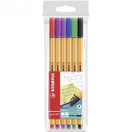 Stabilo: Point 88 verschiedene Farben Fineliner 6er-Set