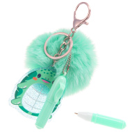 Tasche mit Pompon und Feder - türkis