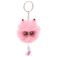 Tasche mit Pomponaugen - rosa
