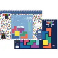 Tetris Skizzenbuch mit Aufklebern und Schablone