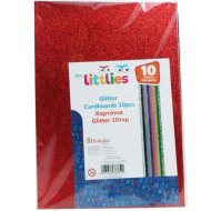 The Littlies Bunte, glitzernde Schaumstoffblätter, 10er-Pack, A4