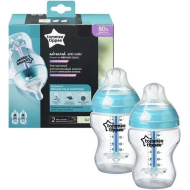 Tommee Tippee: Advanced Anti-Kolik türkis Babyflasche 2er-Set 260 ml (ab 0 Monaten)