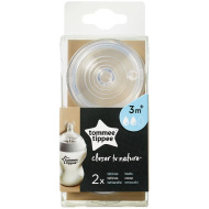 Tommee Tippee: Closer to Nature Flaschensauger mit mittlerem Durchfluss, 2 Stück (ab 3 Monaten)