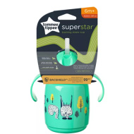 Tommee Tippee: Superstar Grüner Lern-Trinkbecher mit Trinkhalm, 300 ml