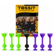 Tossit Starterpaket – lila-grünes Silikon-Darts-Spiel mit Saugnäpfen
