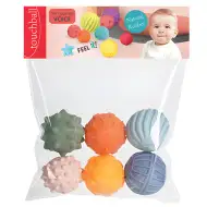 Touchball: 6-teiliges Ballset zur Förderung des Tastsinns in Pastellfarben