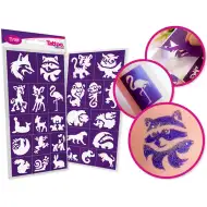 TyToo: Glitzertattoo-Schablonenset Waldtiere, 26 Stück