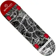 Utop schwarz-weiß gemustertes Skateboard - Spartan