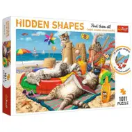 Versteckte Formen: Katzenurlaub 1000-teiliges Puzzle - Trefl