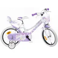 Weißes Mädchenfahrrad in Größe 16 - Dino Bikes Fahrrad