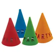Wiederverwendbare bunte Partyhüte 4er-Set