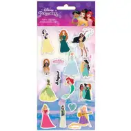 Wunderschönes Disney Prinzessinnen 3D Puffy Sticker Set auf einem 10x22cm Bogen