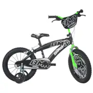 BMX schwarzes Kinderfahrrad in Größe 14 - Dino Bikes Fahrrad