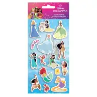 Luna: Disney Prinzessinnen 3D-Puffystickerset auf einem 10x22 cm Bogen