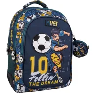 Luna: Must Team Focis abgerundeter Schulranzen mit 3 Fächern, Rucksack 32x18x43cm