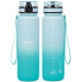 Ars Una: BPA-freie, mit Farbverlauf versehene, matte Motivations-Trinkflasche - 1000 ml - Ice