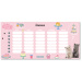 Ars Una: Cute animals - Tea Party, ein beidseitig bedruckter Stundenplan auf einem Blatt