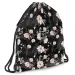 Ars Una: Flowery Black blumiger Teenager-Turnbeutel, Sportbeutel 37,5x46cm
