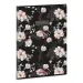 Ars Una: Flowery Black extra Ringbuch kariertes Heft A/4