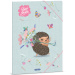 Ars Una: Fresh Flowers Gummizugmappe mit Igelmuster, A4-Format