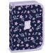 Ars Una: Navy Bloom blumiges, aufklappbares, gefülltes Federmäppchen 12,8 x 19,3 x 3,6 cm