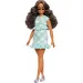 Barbie: Fashionista stilvolle Puppe im grün-weiß karierten Kleid – Mattel