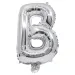 Buchstabenförmiger Folienballon in Silber – Buchstabe B, 32 cm