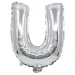 Buchstabenförmiger Folienballon in Silber – Buchstabe U, 32 cm